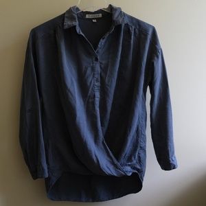 Francesca's Button-Up Pleat Top